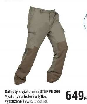 KALHOTY STEPPE 300 S VÝZTUHAMI ZELENÉ
