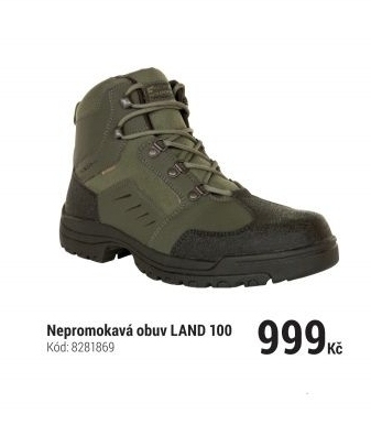 NEPROMOKAVÁ OBUV LAND 100 ZELENÁ