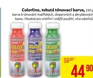 Malířská tónovací barva Color Line Kittfort