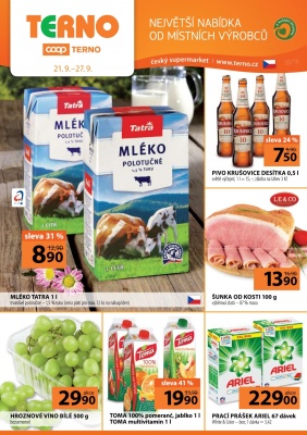 akční leták COOP 21.9.2016-27.9.2016