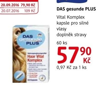 Doplněk stravy na vlasy Haar Vital Komplex Das gesunde Plus