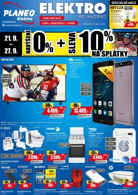 akční leták Planeo Elektro 21.9.2016-27.9.2016