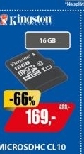 MicroSDHC 16GB CL10 SP SDC10G2 KINGSTON