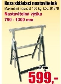 Kovová koza na řezání dřeva