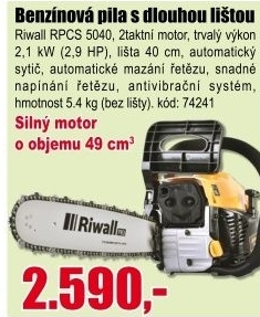 Benzinová pila Riwall RPCS 5040