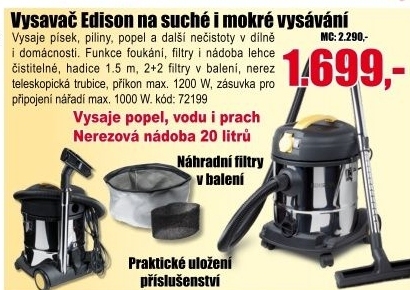 Vysavač E1200W Edison