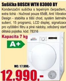 Sušička prádla WTH 83000 BY Bosch