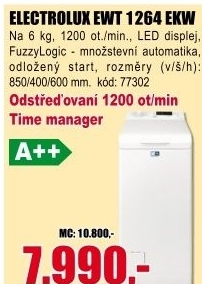 Pračka Electrolux EWT 1264 EKW