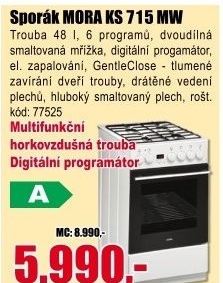 Plynový sporák Mora KS 715 MW