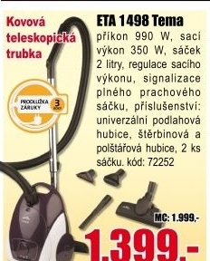 Vysavač Eta 1498 9 0000 Tema