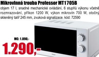 Mikrovlnná trouba Professor MT1705B