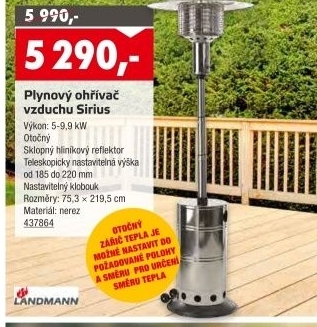Venkovní topidlo Sirius Landmann