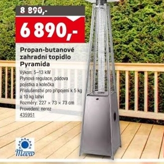 Venkovní topidlo Pyramida Meva