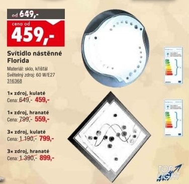 Nástěnné svítidlo Florida Top Light