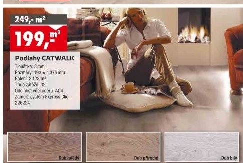 Plovoucí podlaha Catwalk dub Millennium hnědý