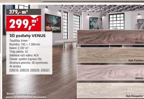 Plovoucí podlaha Venus ořech Athena