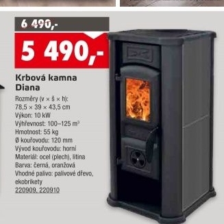 Krbová kamna Diana Tim Sistem