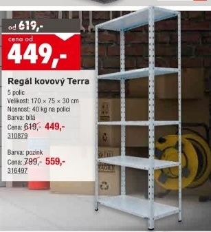 Kovový regál