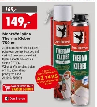 Montážní pěna Thermo Kleber Den Braven