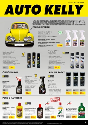 akční leták Auto Kelly 26.9.2016-9.10.2016