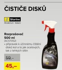 Čistič disků Starline, rozprašovač 500 ml