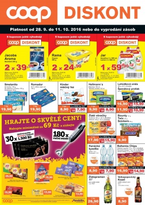 akční leták COOP 28.9.2016-11.10.2016
