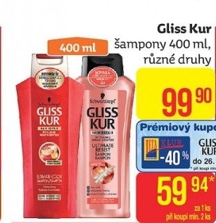 Šampon Gliss Kur Schwarzkopf