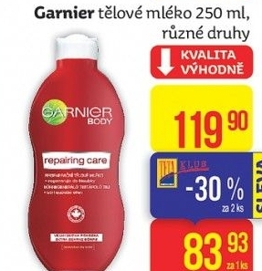 Tělové mléko Garnier