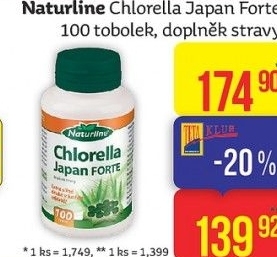 Doplněk stravy Chlorella Japan Forte Naturline