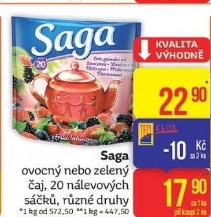 Čaj ovocný Saga