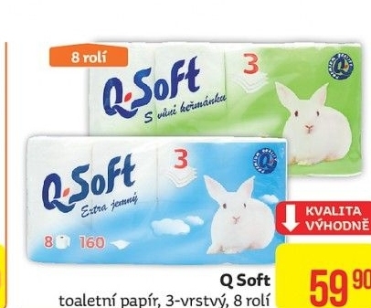 Toaletní papír 3vrstvý Q Soft