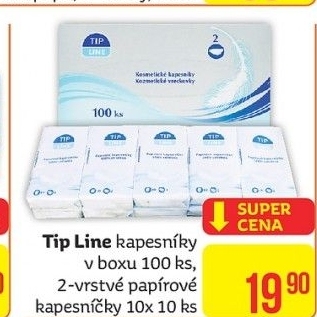 Papírové kapesníčky Tip Line - box