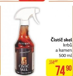 Čistič na krbová skla a kamna Kittfort