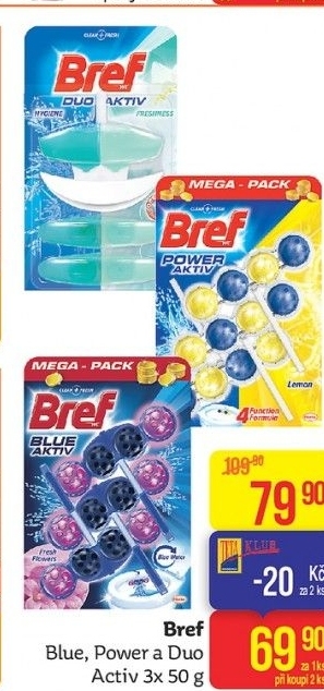 WC blok tuhý Blue Aktiv Bref