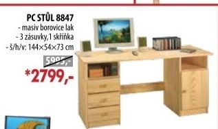 PC stůl 8847 lakovaný