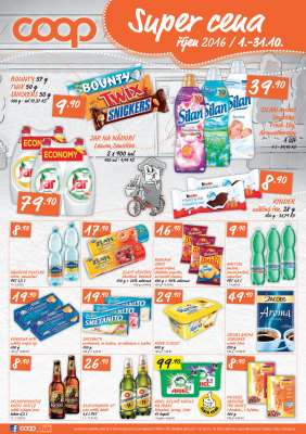 akční leták COOP 1.10.2016-31.10.2016
