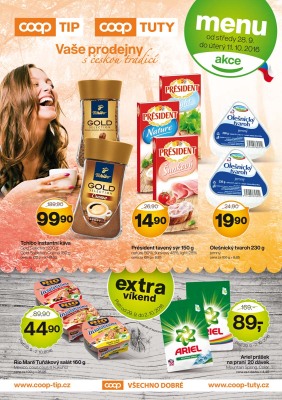 akční leták COOP 28.9.2016-11.10.2016
