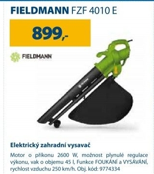 Zahradní vysavač Fieldmann FZF 4010 E