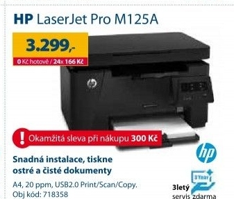Tiskárna HP LaserJet Pro M125a