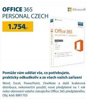 Microsoft Office 365 Personal Czech