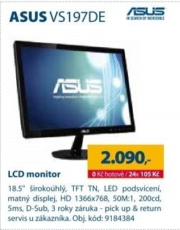 LCD monitor Asus VS197DE