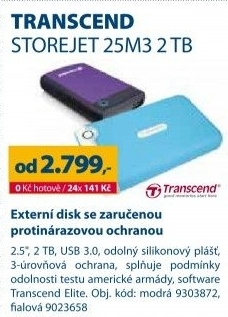 Externí disk Transcend Storejet 25M3 2TB