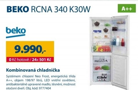 Kombinovaná chladnička Beko RCNA340K30W