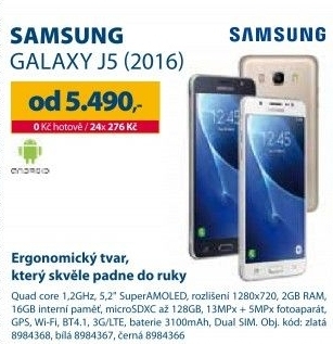 Mobilní telefon Samsung Galaxy J5