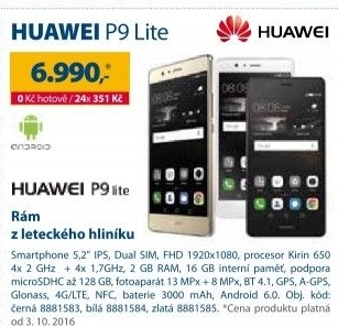 Mobilní telefon Huawei P9 Lite Dual Sim