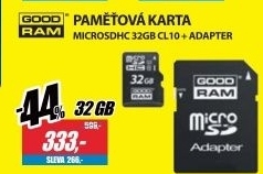 MicroSDHC 32GB CL10 UHS1 + adap.