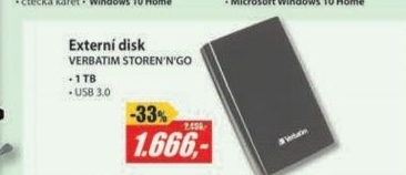 HDD 1TB USB 3.0 BLACK 53023 VERBATIM