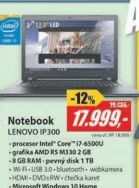 IP300 17,3 i7-6500U 8G 1T 2G W10