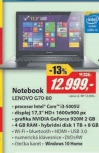 G70-80 17,3 i3 4GB 1T+8GB 2G W10