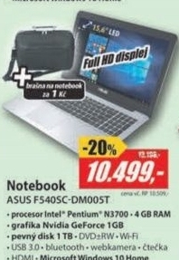 F540SC-DM005T 15,6FH N3700 4G 1T 1G + Attack case 15,6 -